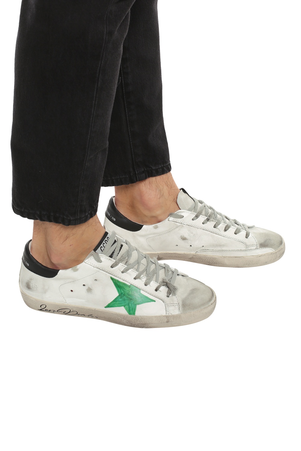 Golden goose clearance superstar green